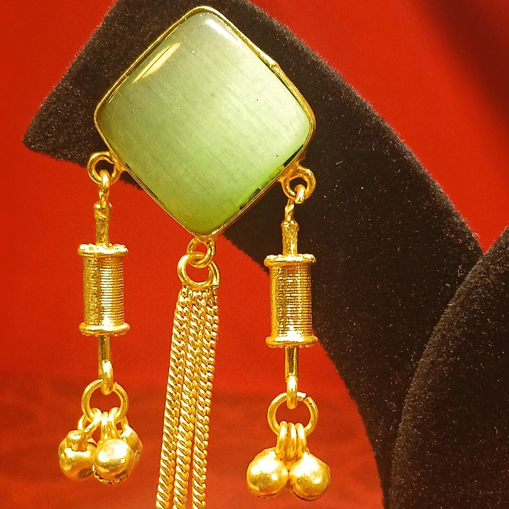Long Kashmiri Earrings with Ghungroo