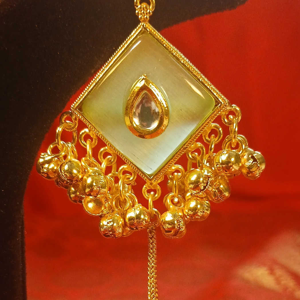 Kashmiri Earrings- Green