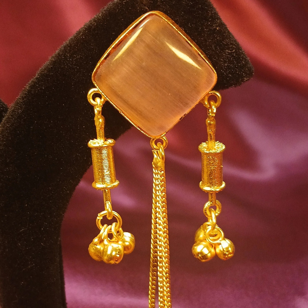 Long Kashmiri Earrings with Ghungroo