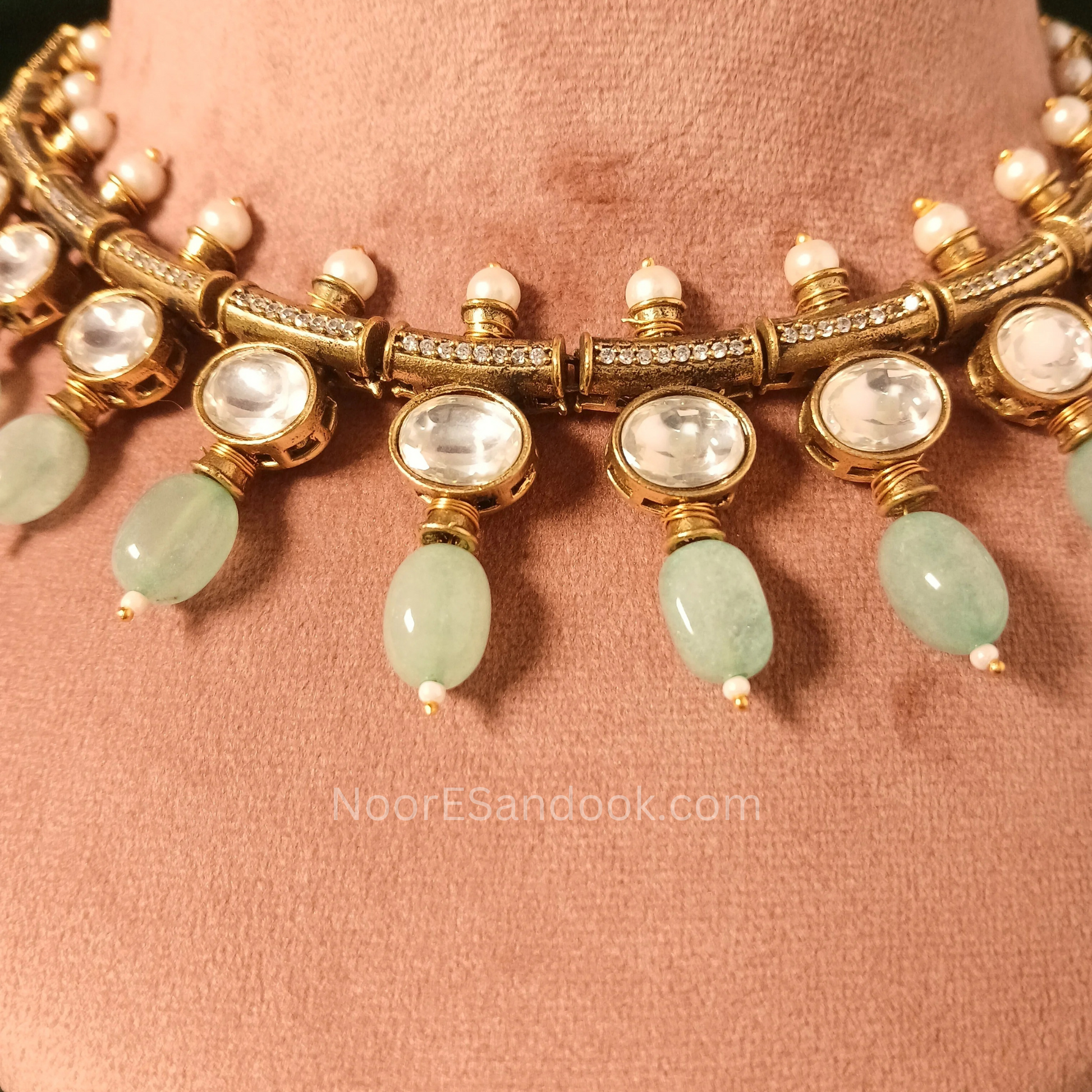 Single Layer Polki Set with Stones