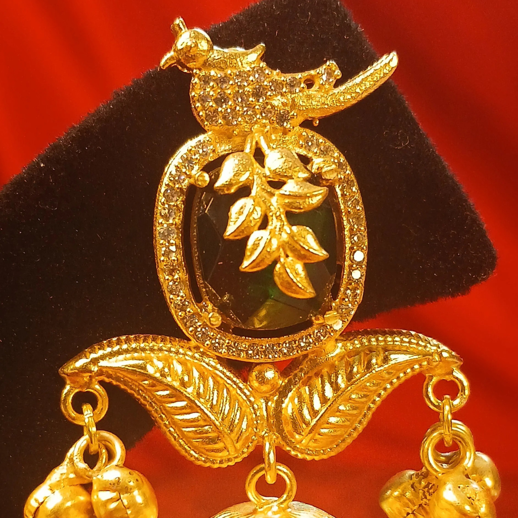 Brass Jhumka with intricate work