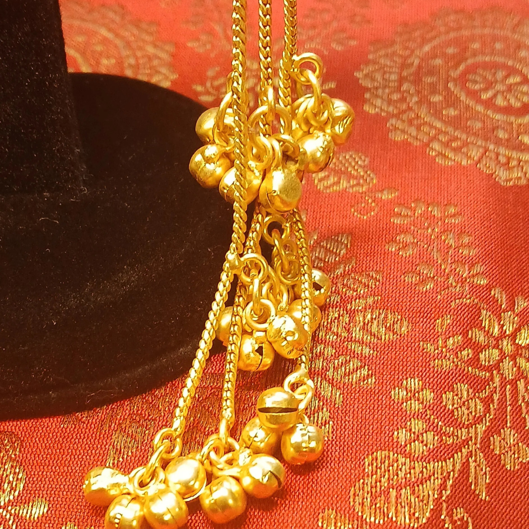 Long Kashmiri Earrings with Ghungroo