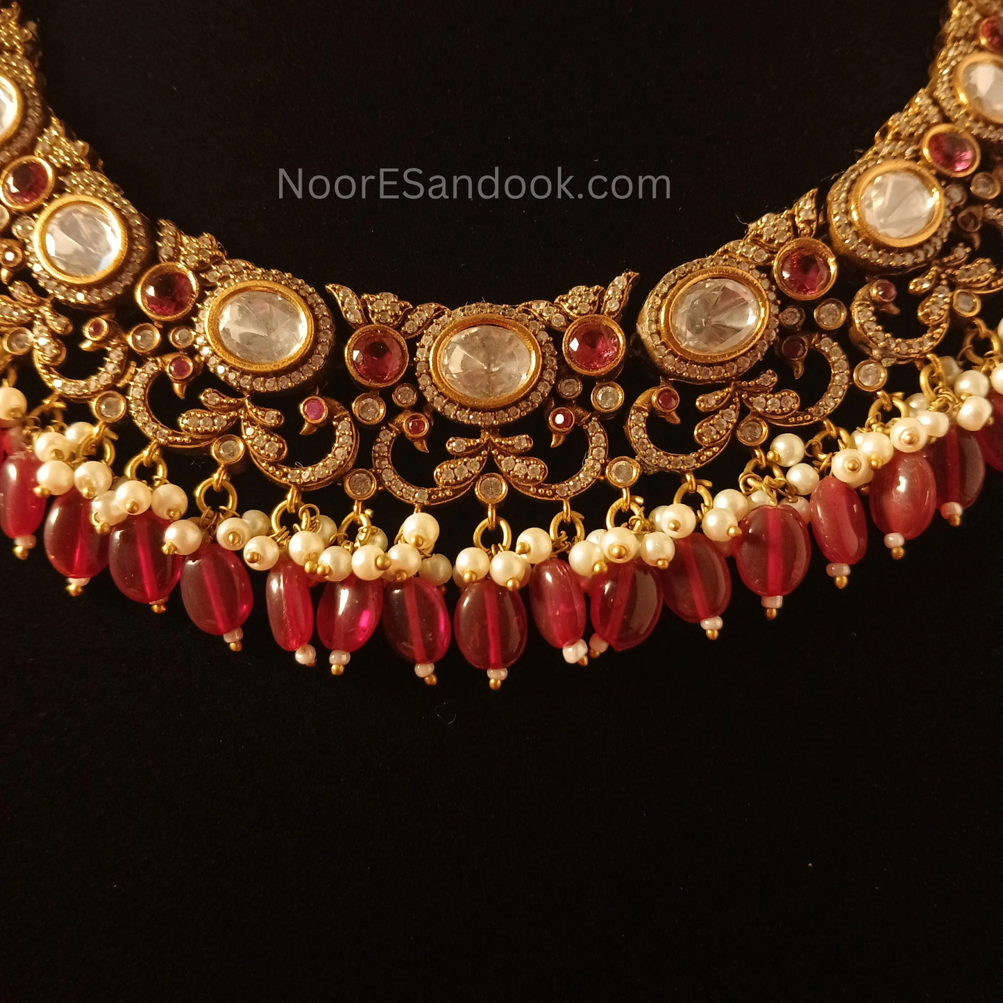 Red Polki Set- Bridal