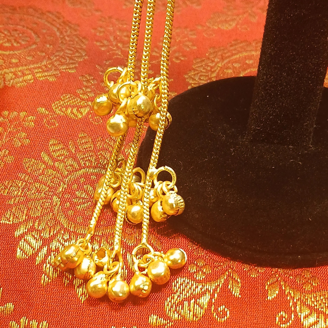 Long Kashmiri Earrings with Ghungroo