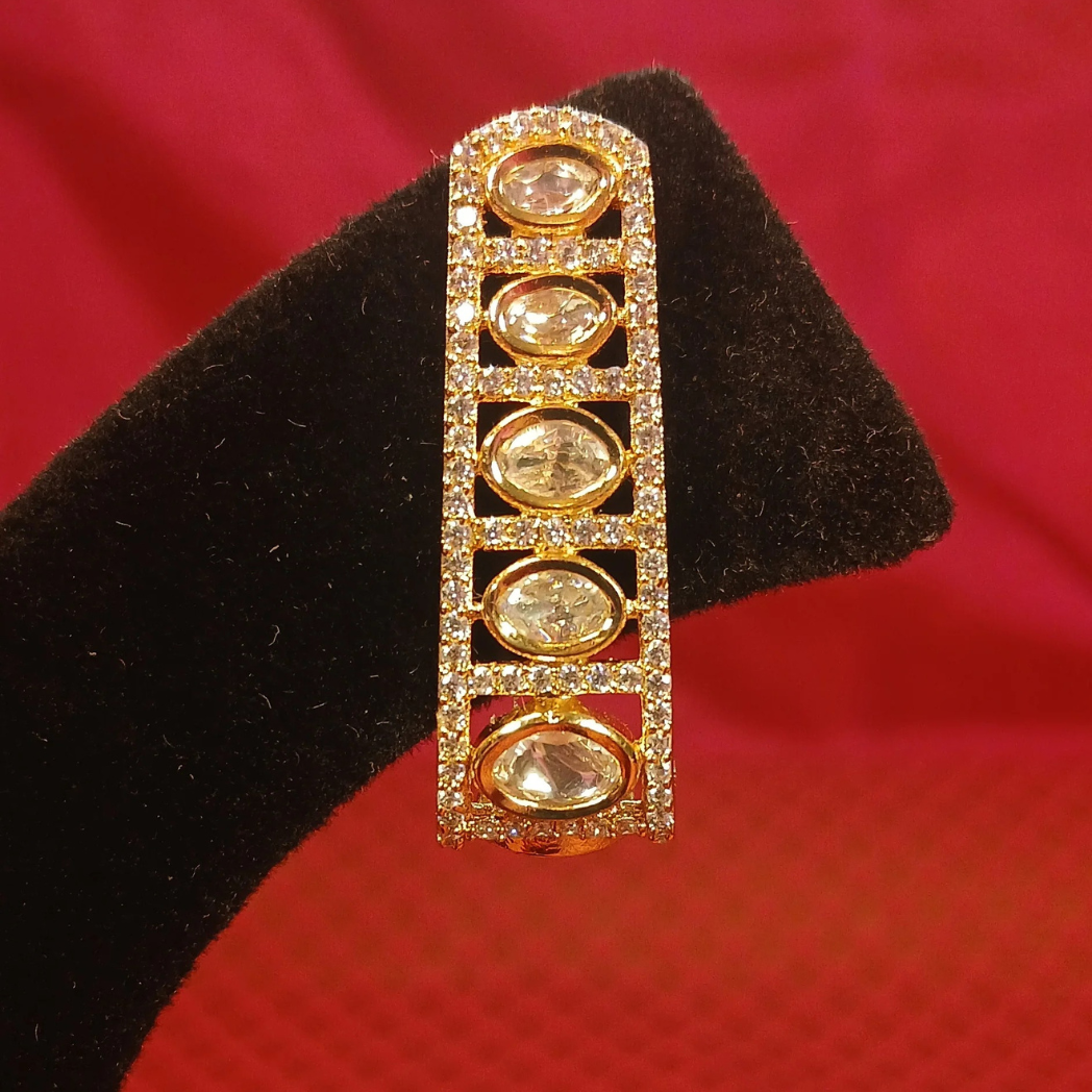 Long Polki Earrings - Half Bali Design