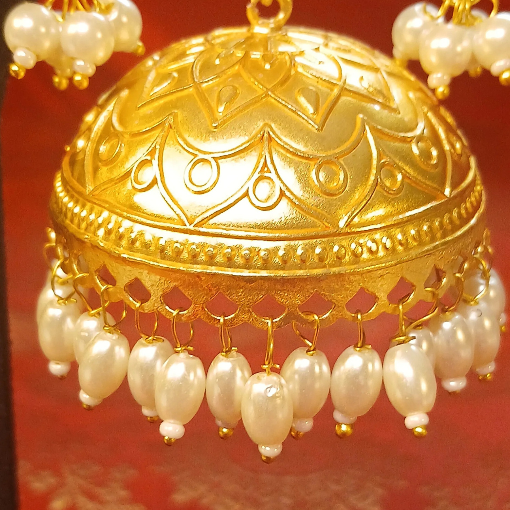 Meenakari Brass Jhumka