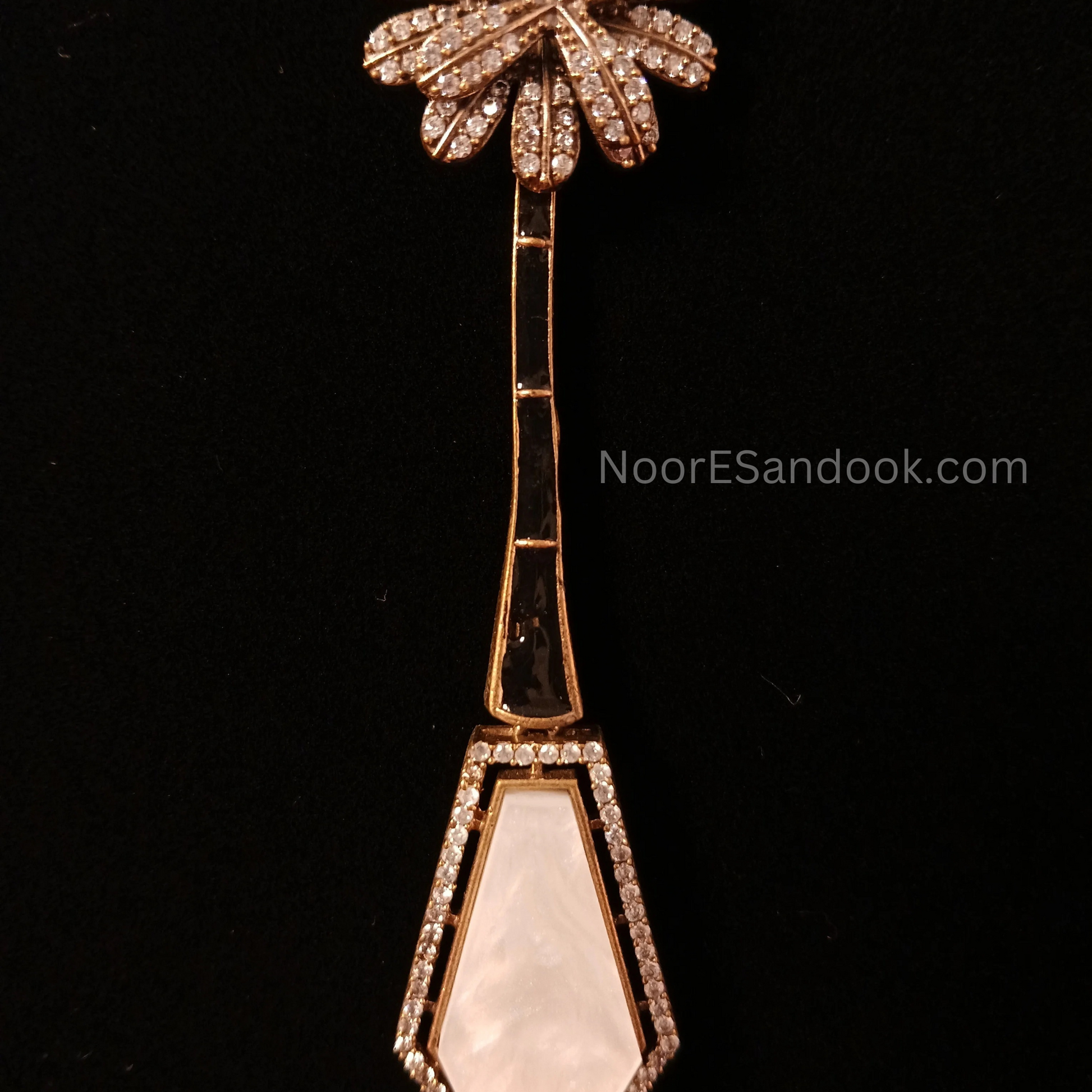 Celebrity Inspired Long Necklace with long pendant (Pink)