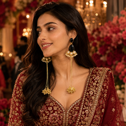 Lightweight Kashmiri Earrings with MOP
