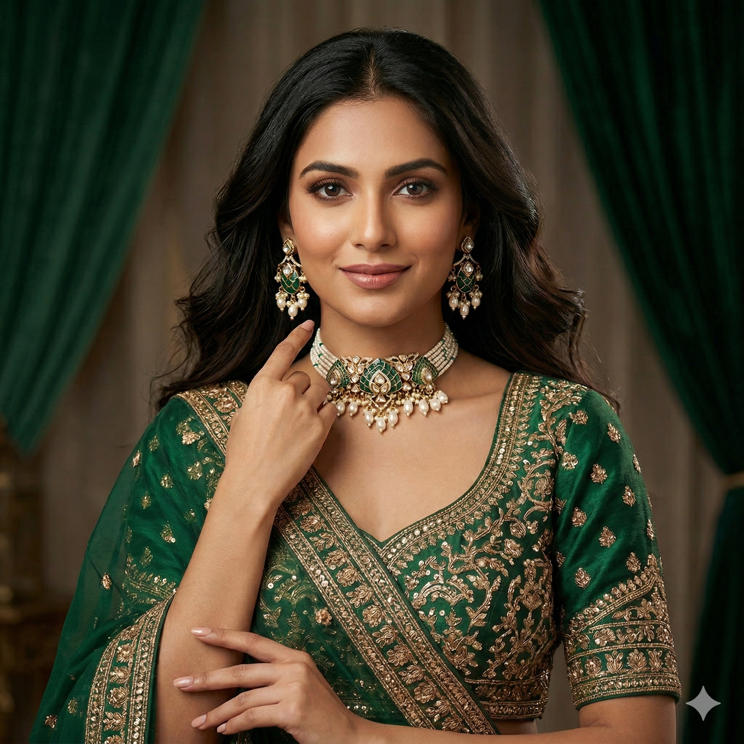 Shahi Meenakari Polki Choker