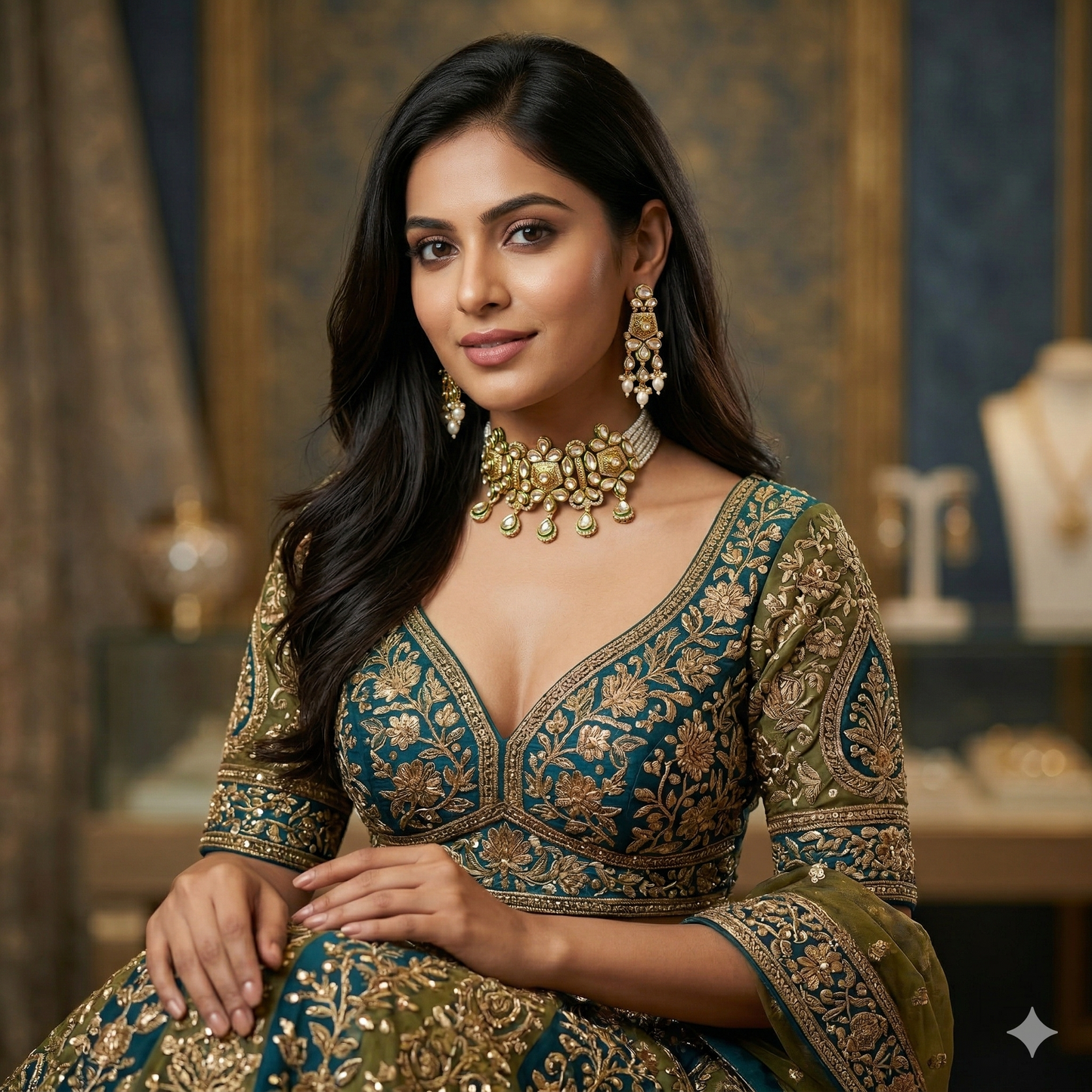 Gul-E-Noor Polki Choker
