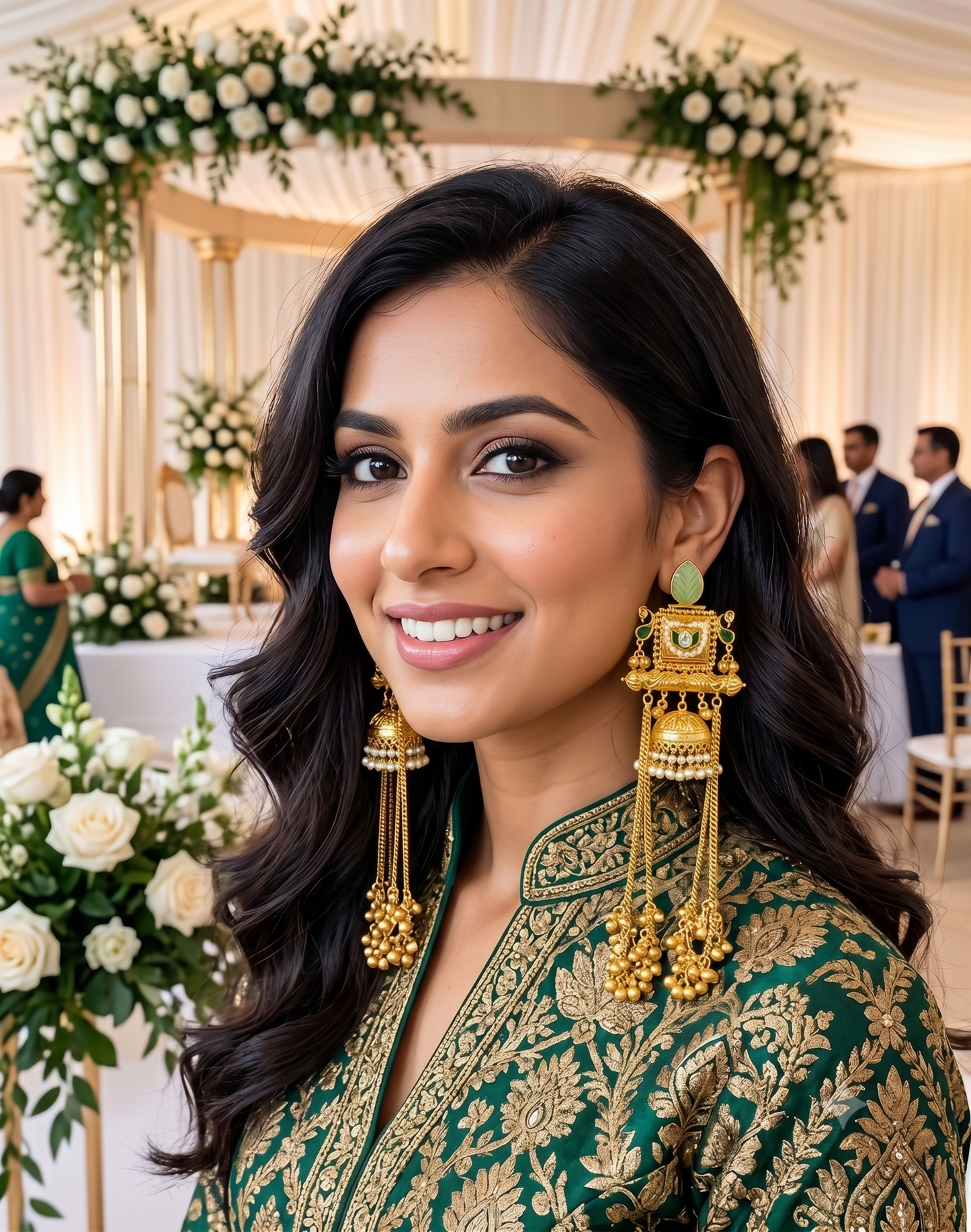Kashmiri Earrings- Mint Green