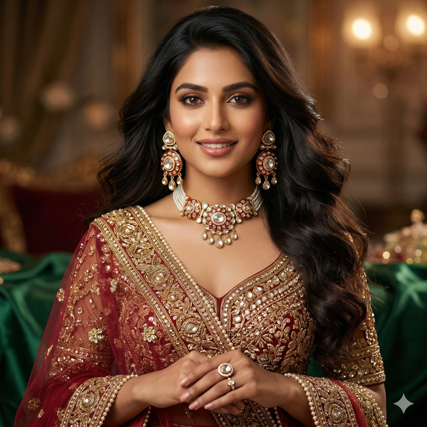 Aarzoo Meenakari Polki Choker